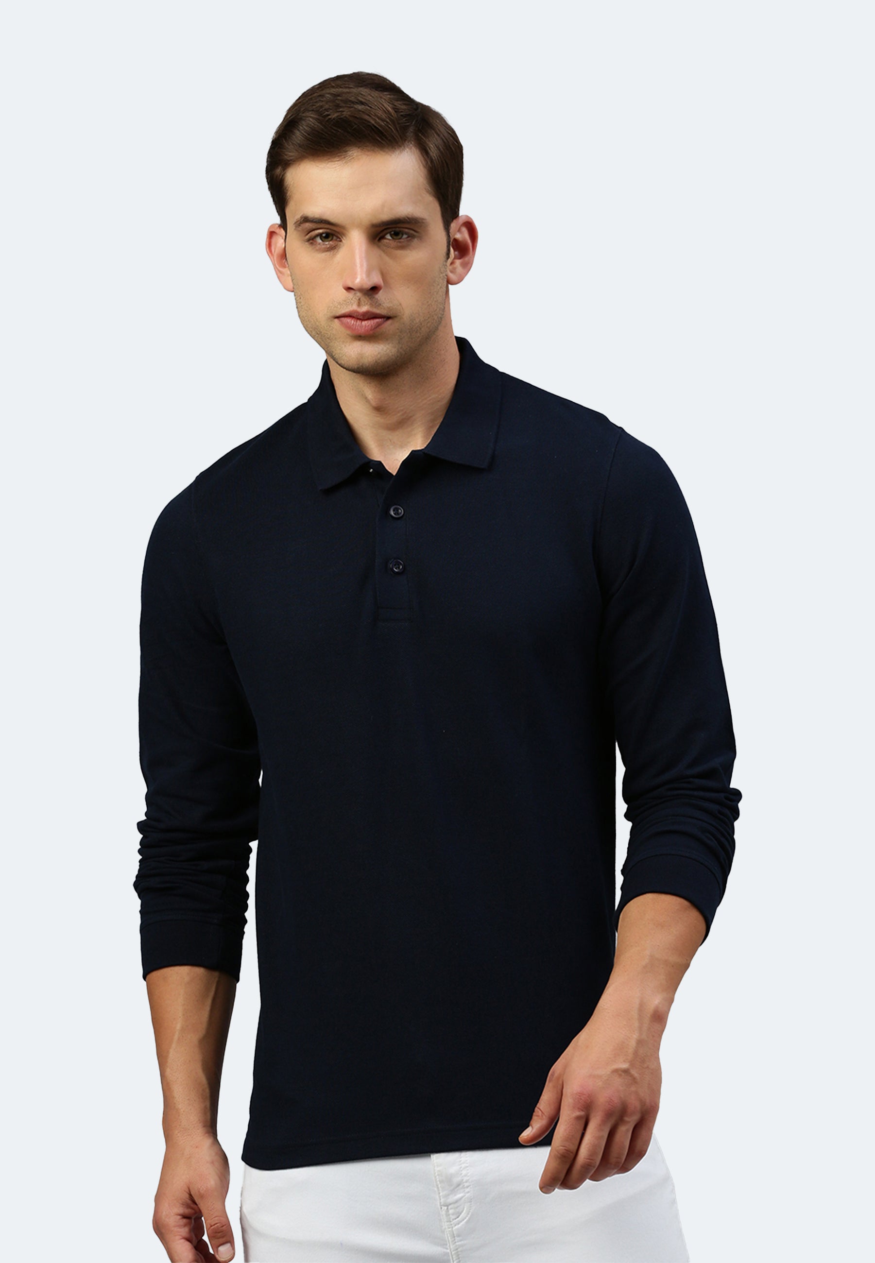 Long sleeve cotton piqué polo shirt Ralph