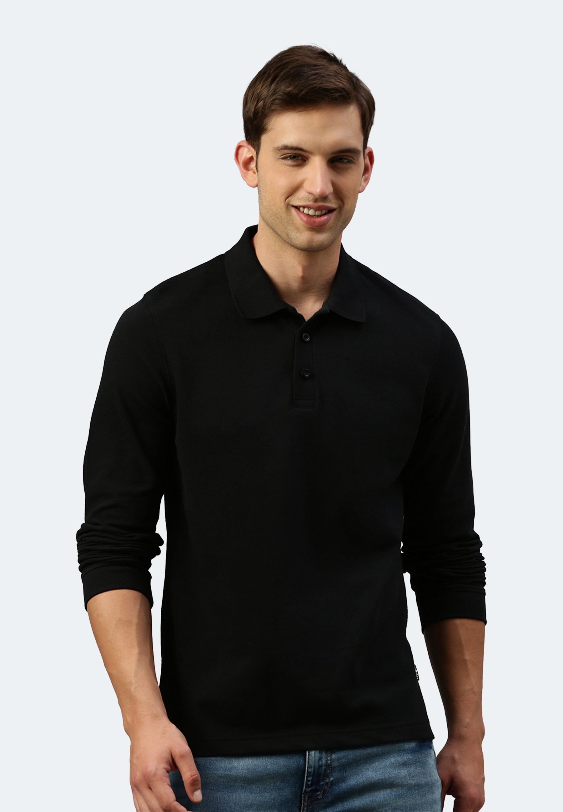 Long sleeve cotton piqué polo shirt Ralph
