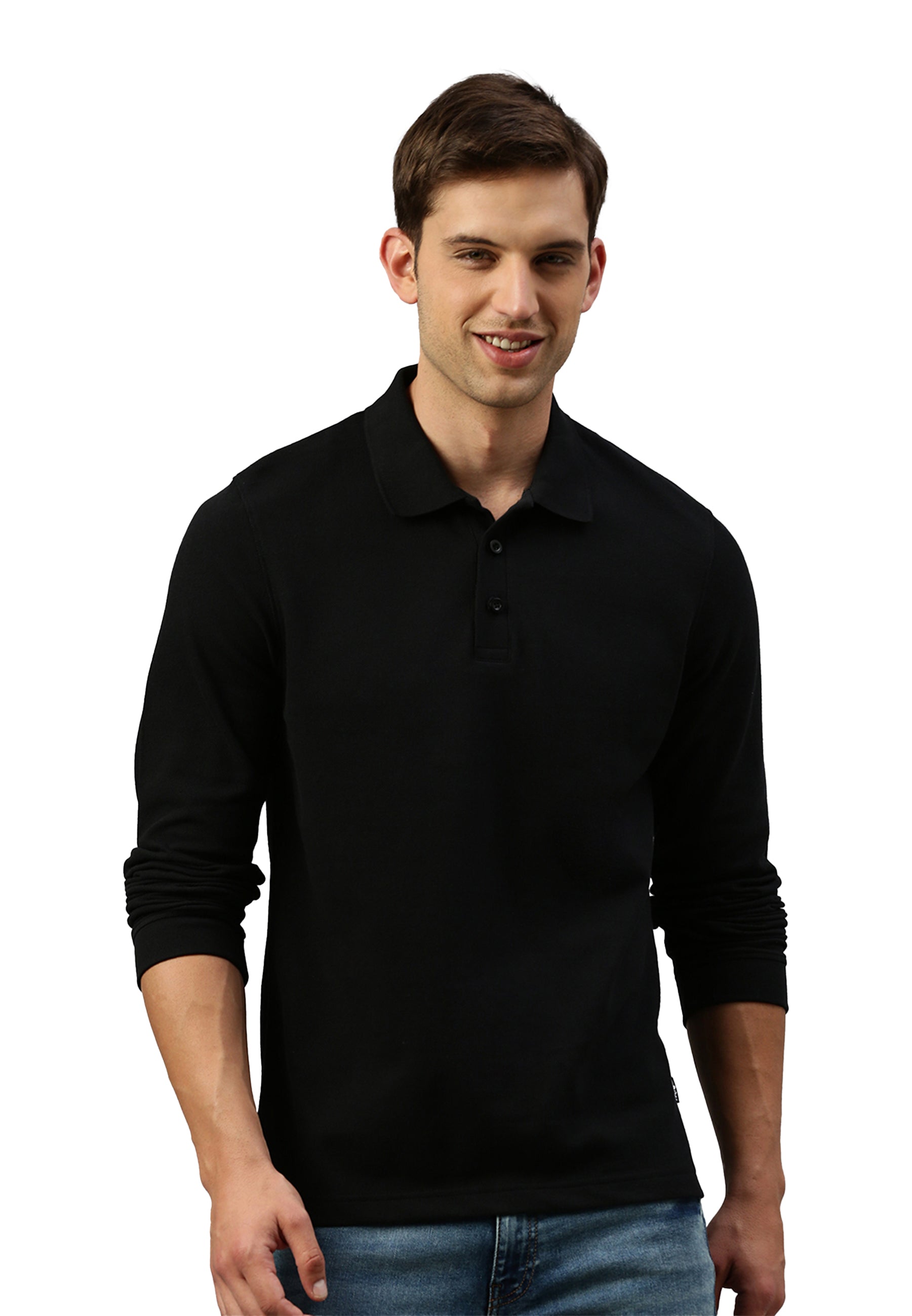 Long sleeve cotton piqué polo shirt Ralph