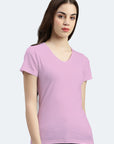 Ribbed T-shirt V-neck Efia