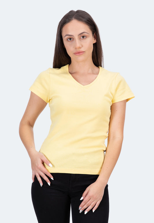 Ribbed T-shirt V-neck Efia