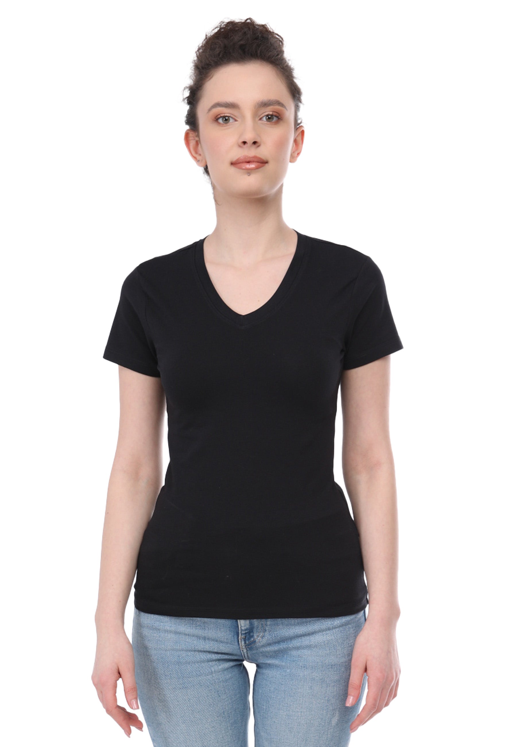 2-pack stretch T-shirt V-neck Giorgia