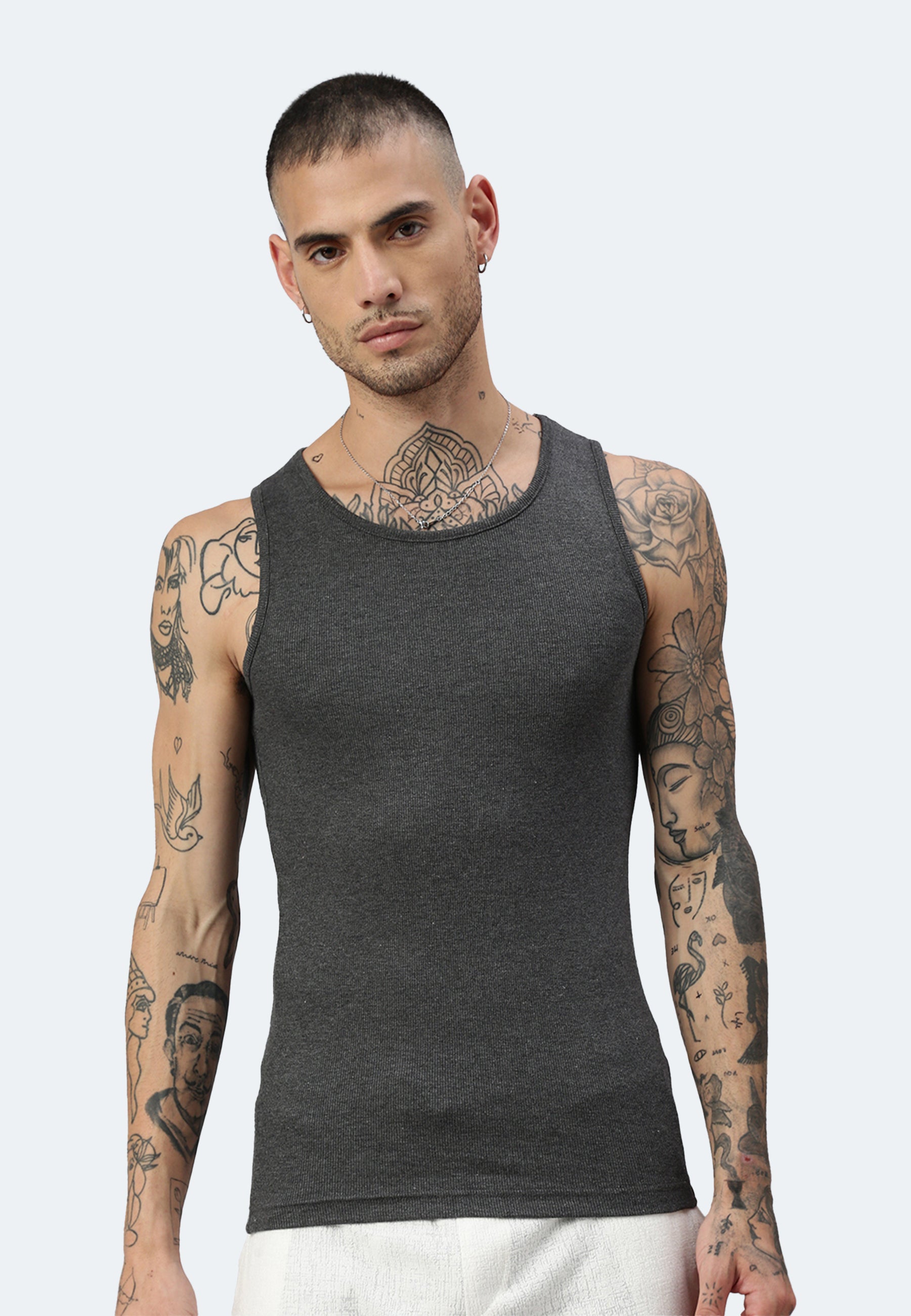 Men's ribbed tank top made from organic cotton Silvester