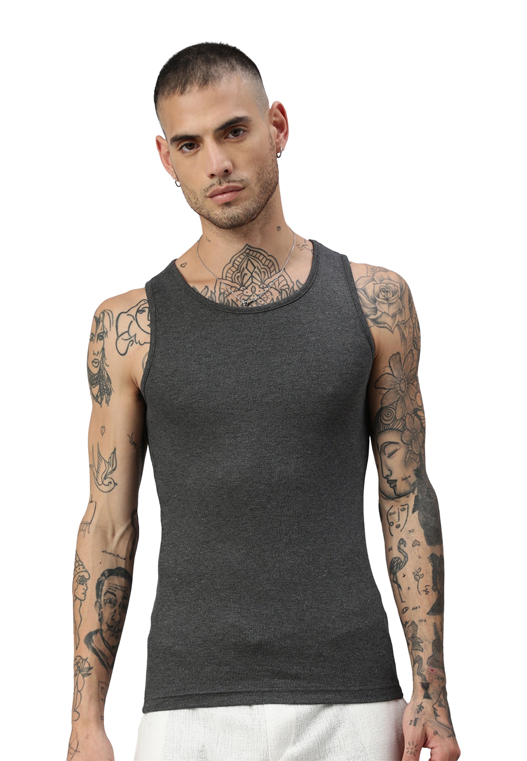 Men's ribbed tank top made from organic cotton Silvester