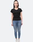 Ribbed T-shirt V-neck Efia