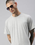 Men's Whale Cotton Polyester Oversized T-Shirt Blanc Front
