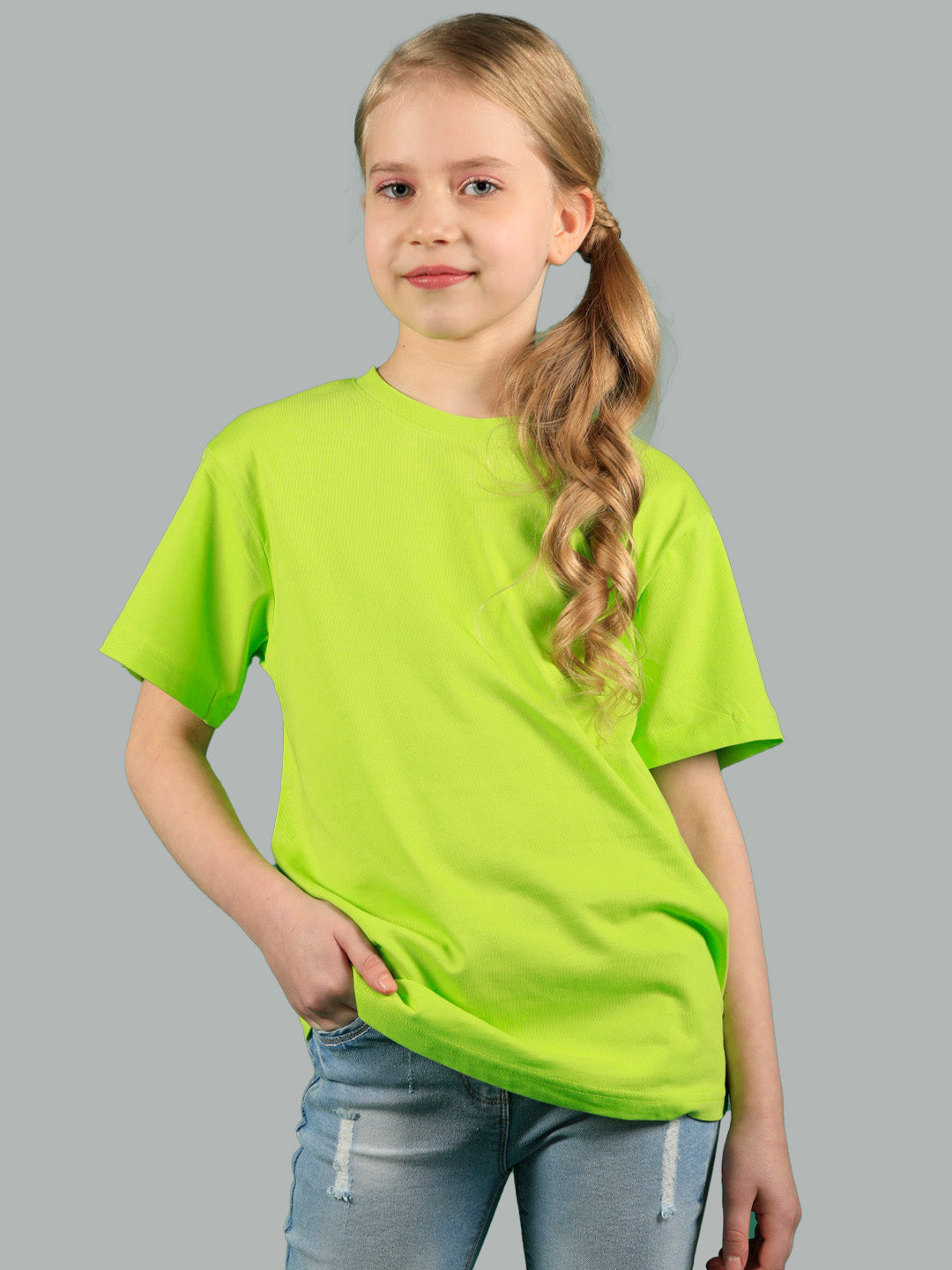 Children's T-shirt organic GOTS Baolino-limette-switcher