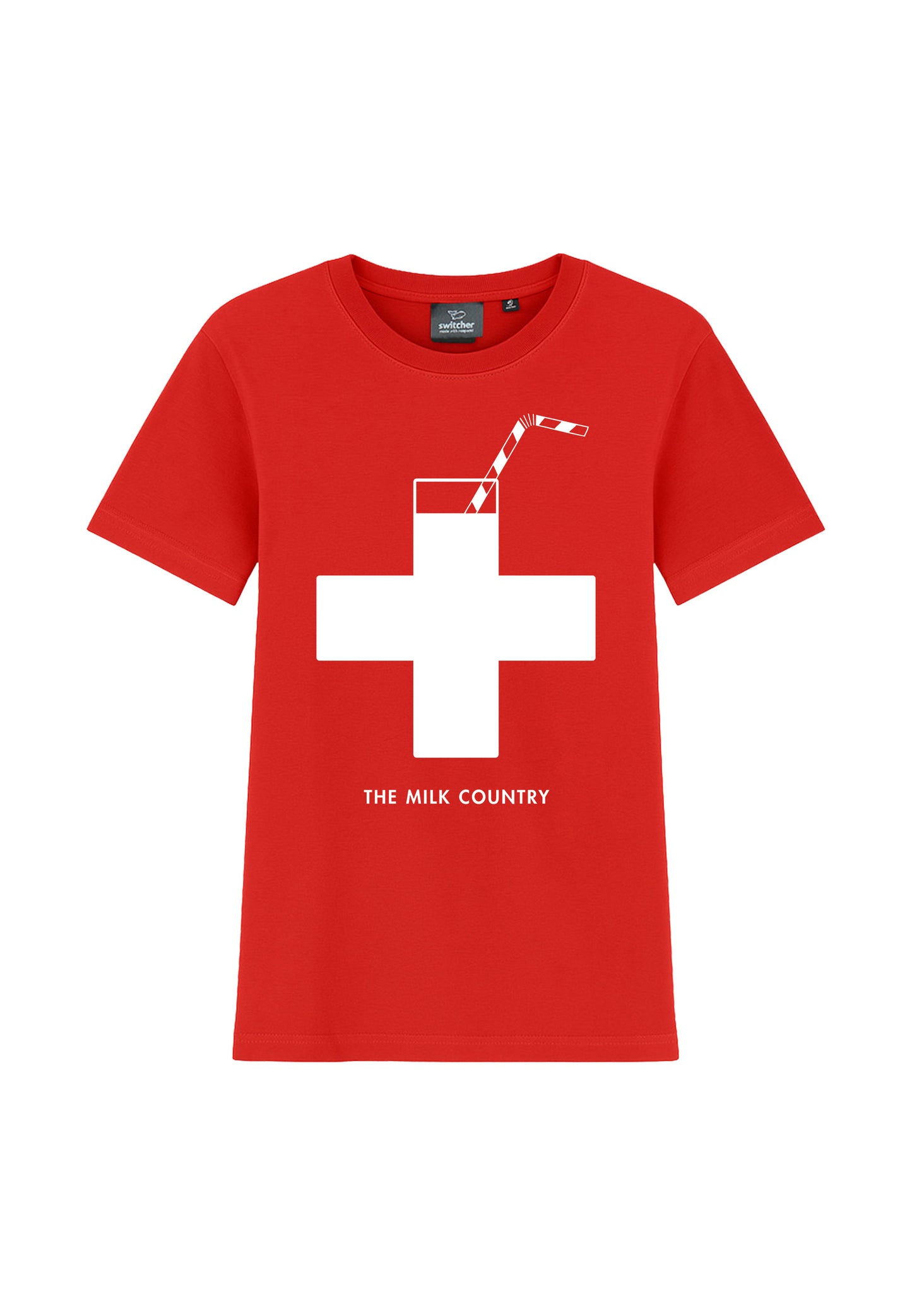 Switcher shirt kid's milk country color/10 rouge