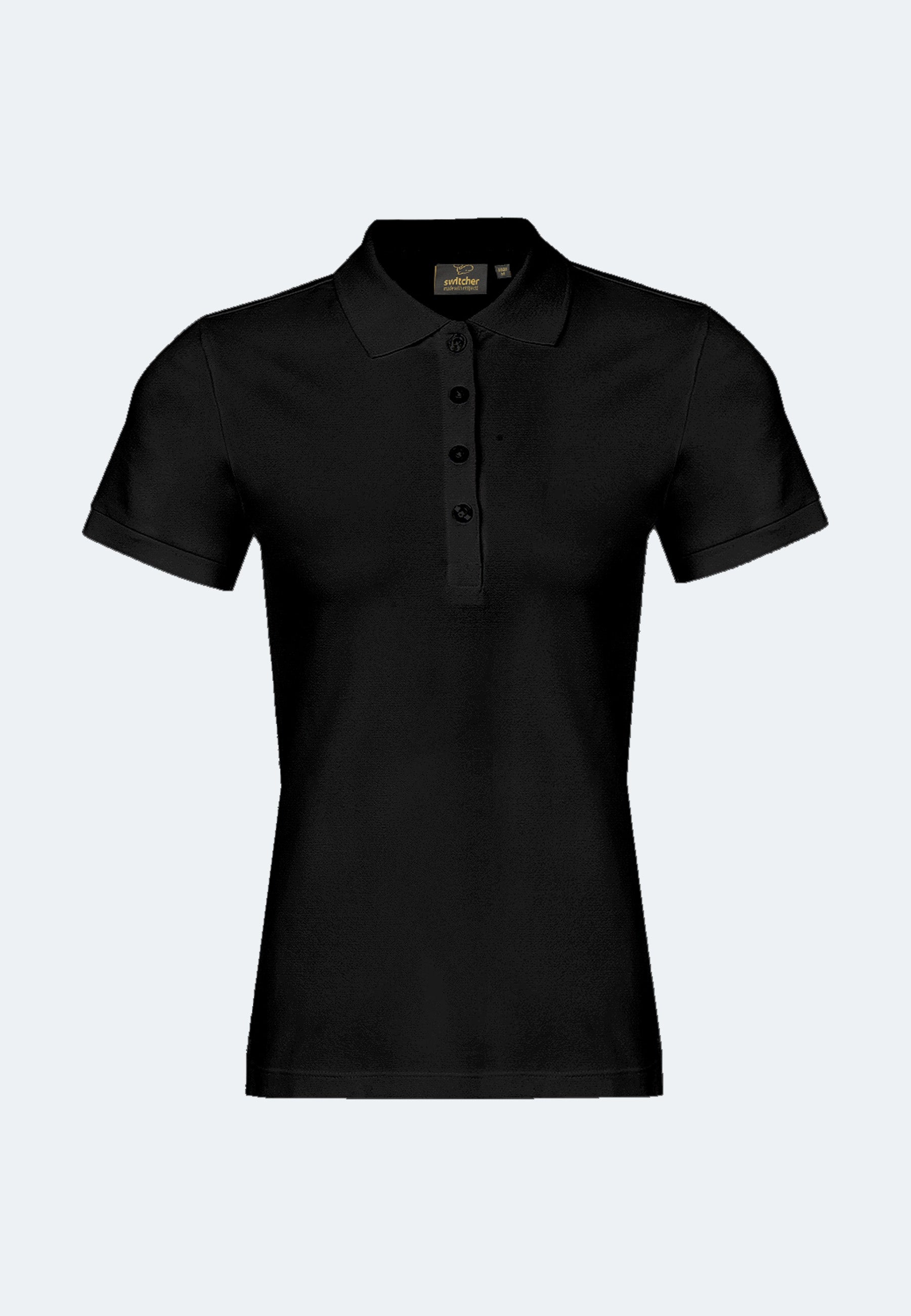 Stretch organic piqué polo shirt Stacy