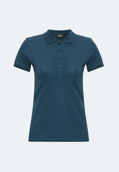 Stretch organic piqué polo shirt Stacy