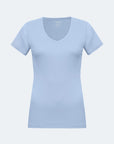 Ribbed T-shirt V-neck Efia