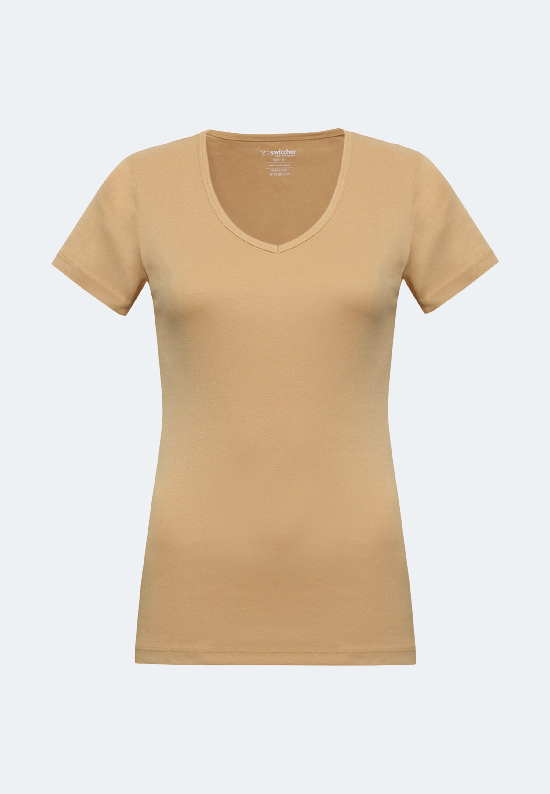 Ribbed T-shirt V-neck Efia