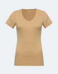 Ribbed T-shirt V-neck Efia
