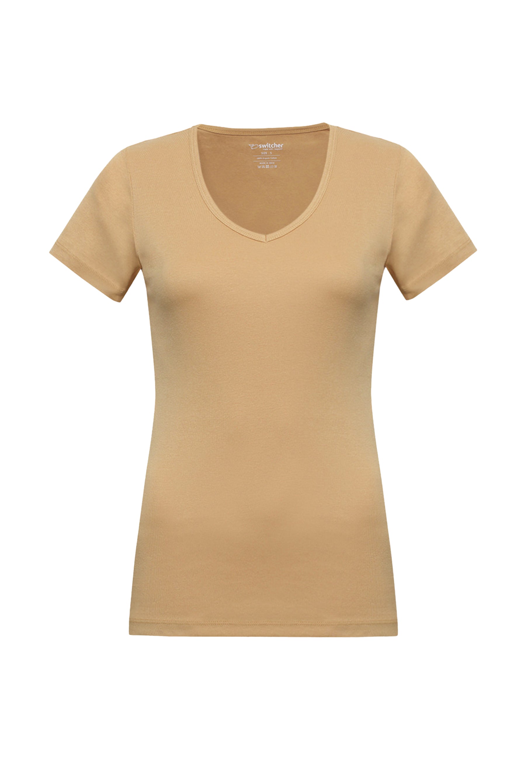 Ribbed T-shirt V-neck Efia