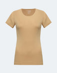 Round neck ribbed T-shirt Sally