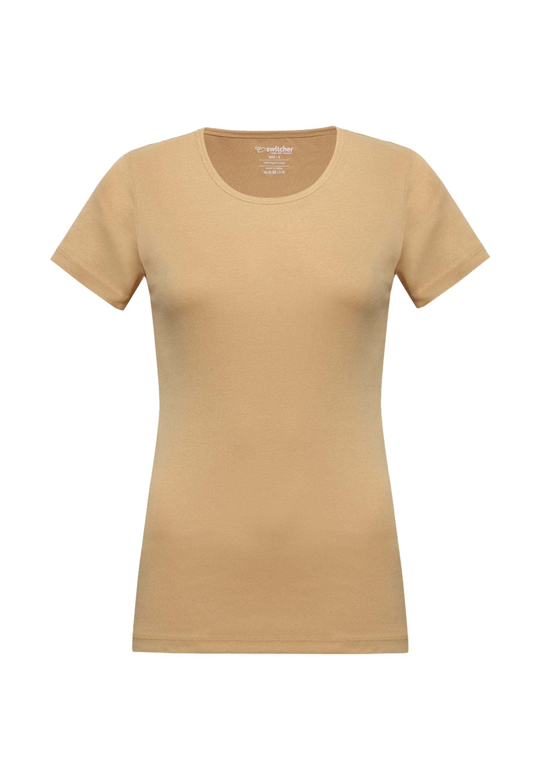 Round neck ribbed T-shirt Sally