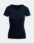 Round neck ribbed T-shirt Sally