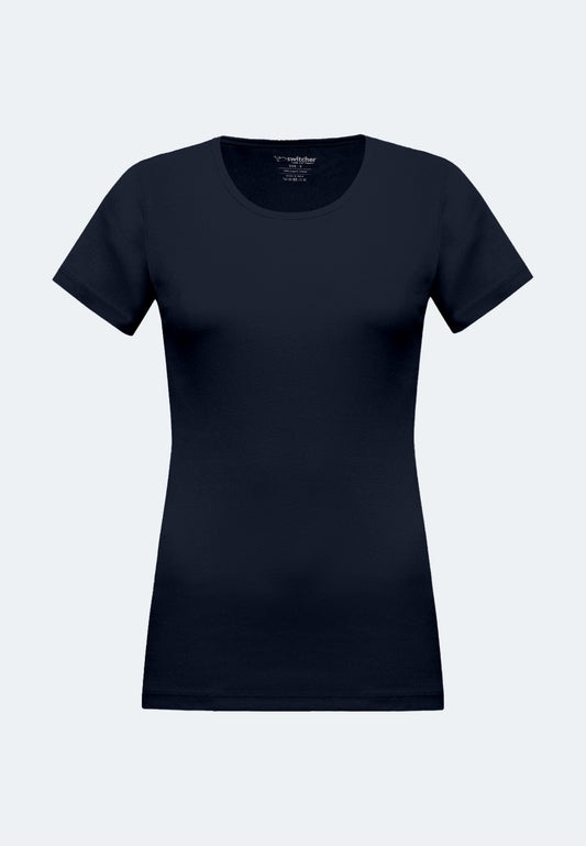 Round neck ribbed T-shirt Sally