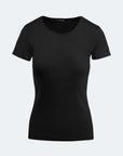 Round neck ribbed T-shirt Sally