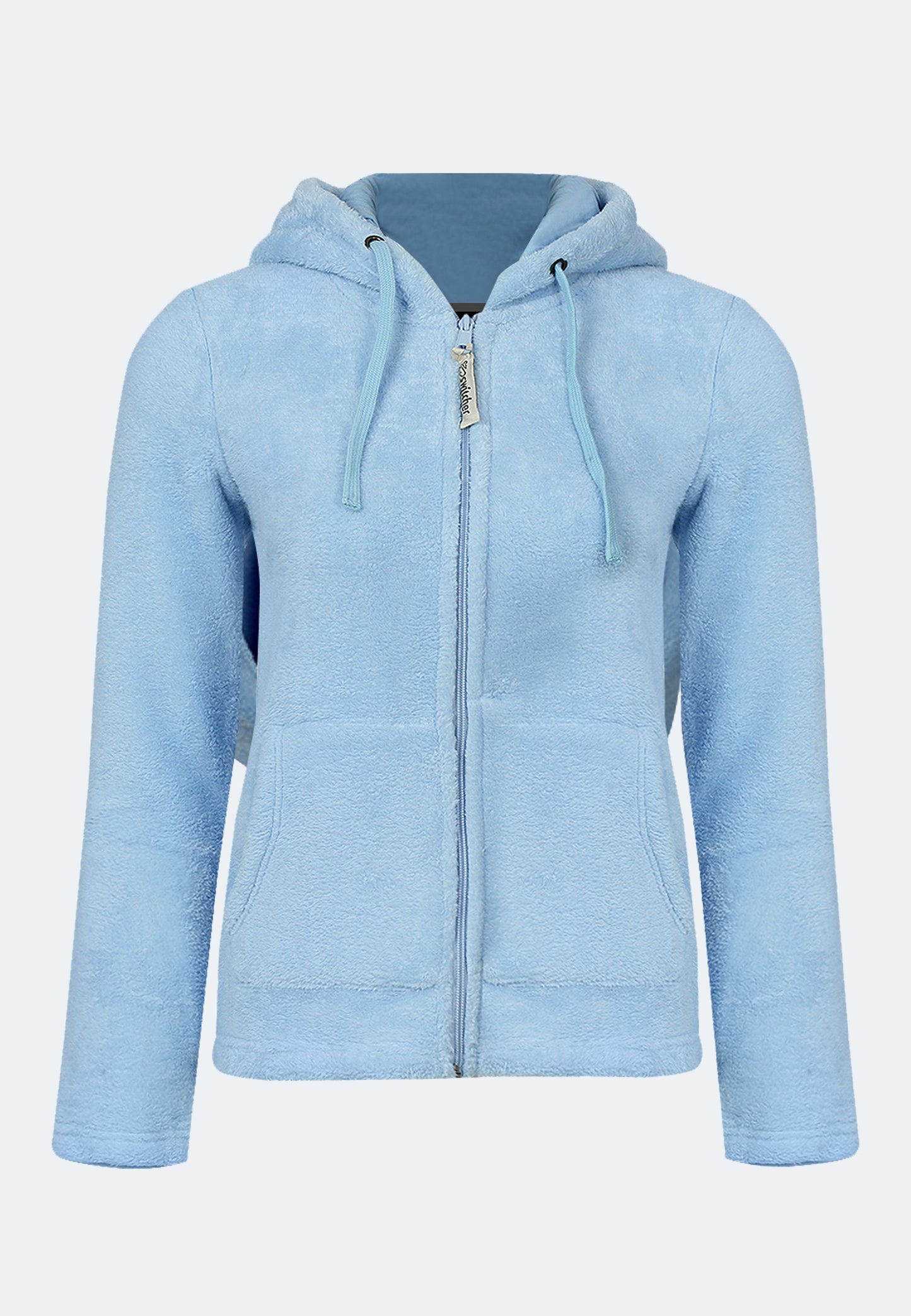 Women's cozy hoodie made from 100% recycled polyester fleece