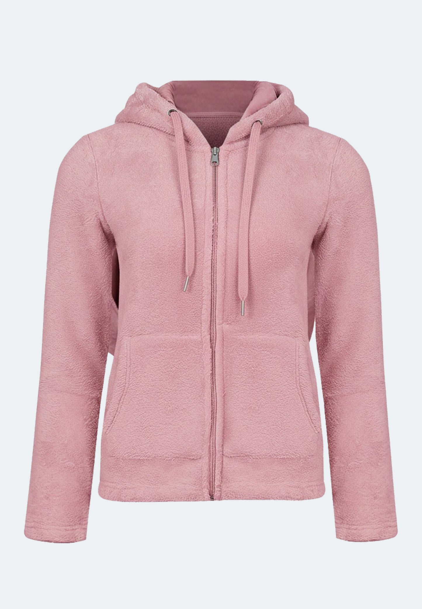 Women's cozy hoodie made from 100% recycled polyester fleece