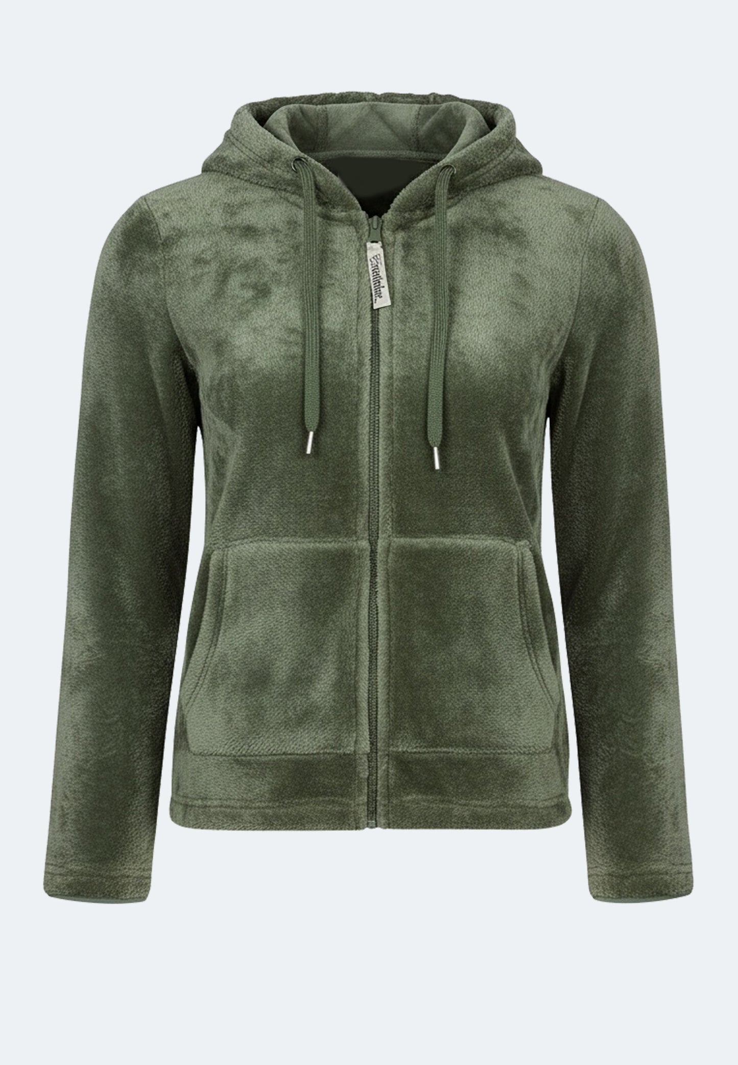 Women's cozy hoodie made from 100% recycled polyester fleece