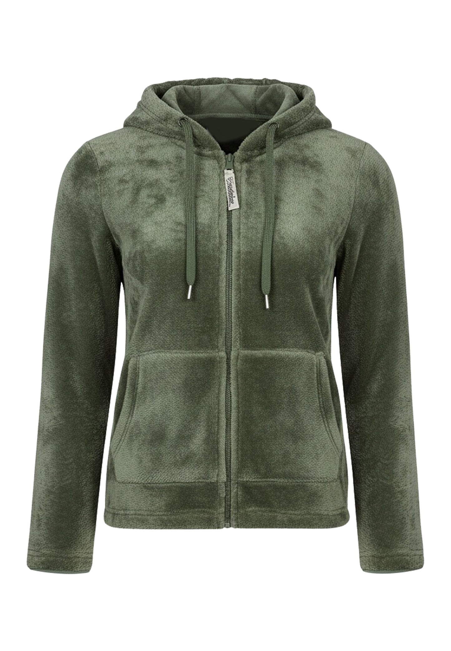 Women's cozy hoodie made from 100% recycled polyester fleece