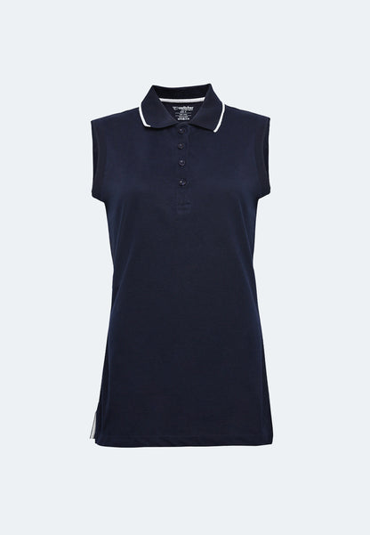 Sleeveless Airtex polo shirt Gabriela