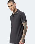 Contrast polo with elastane Ben