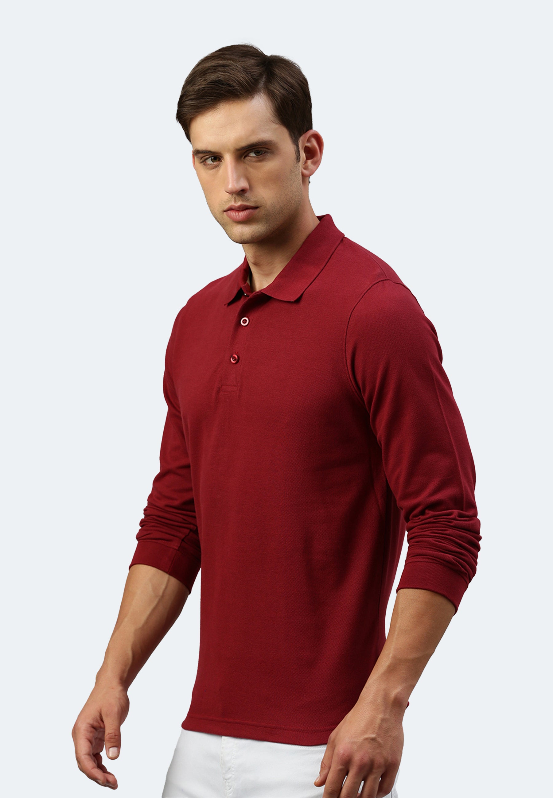Long sleeve cotton piqué polo shirt Ralph