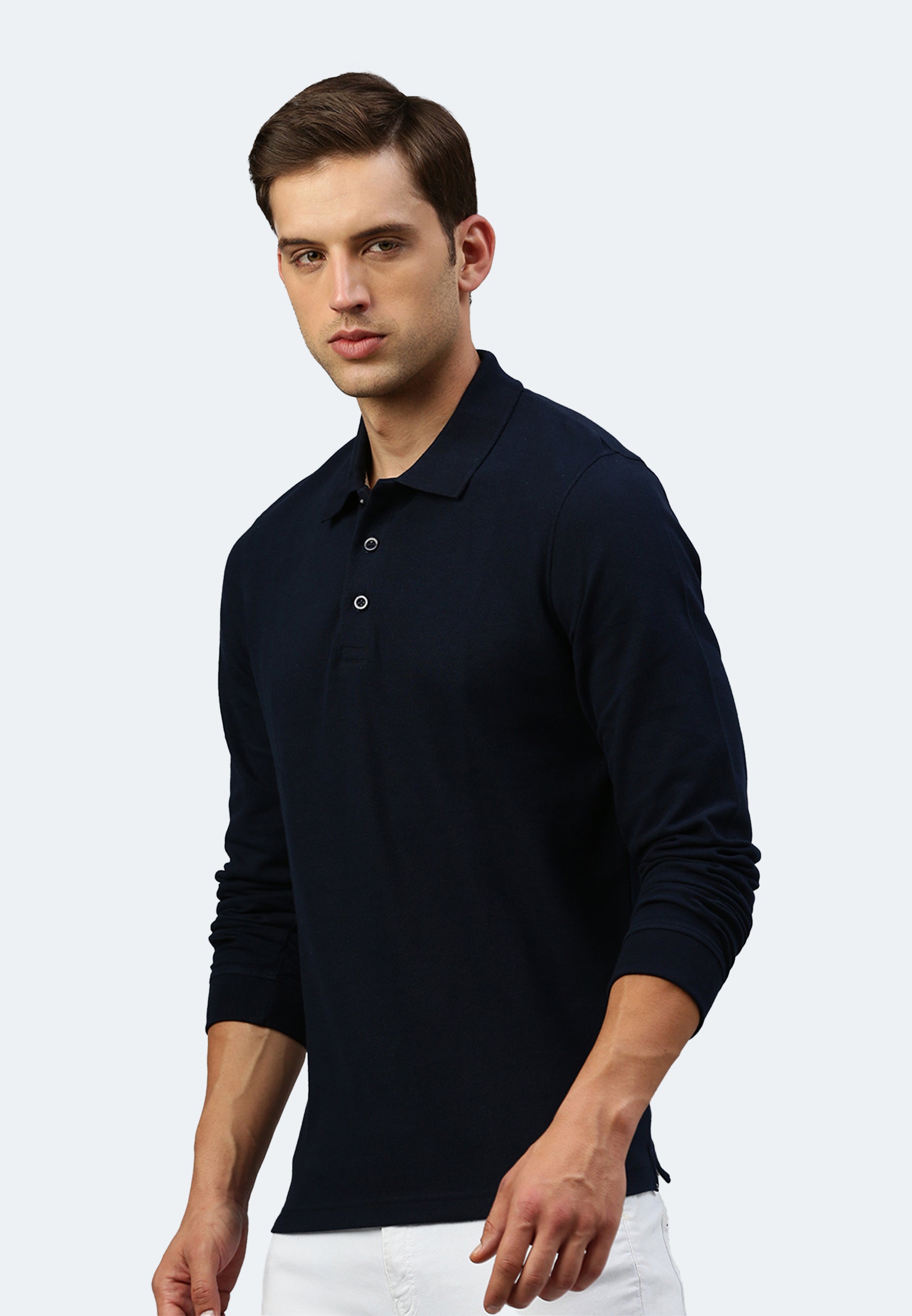 Long sleeve cotton piqué polo shirt Ralph