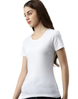 Round neck ribbed T-shirt Sally