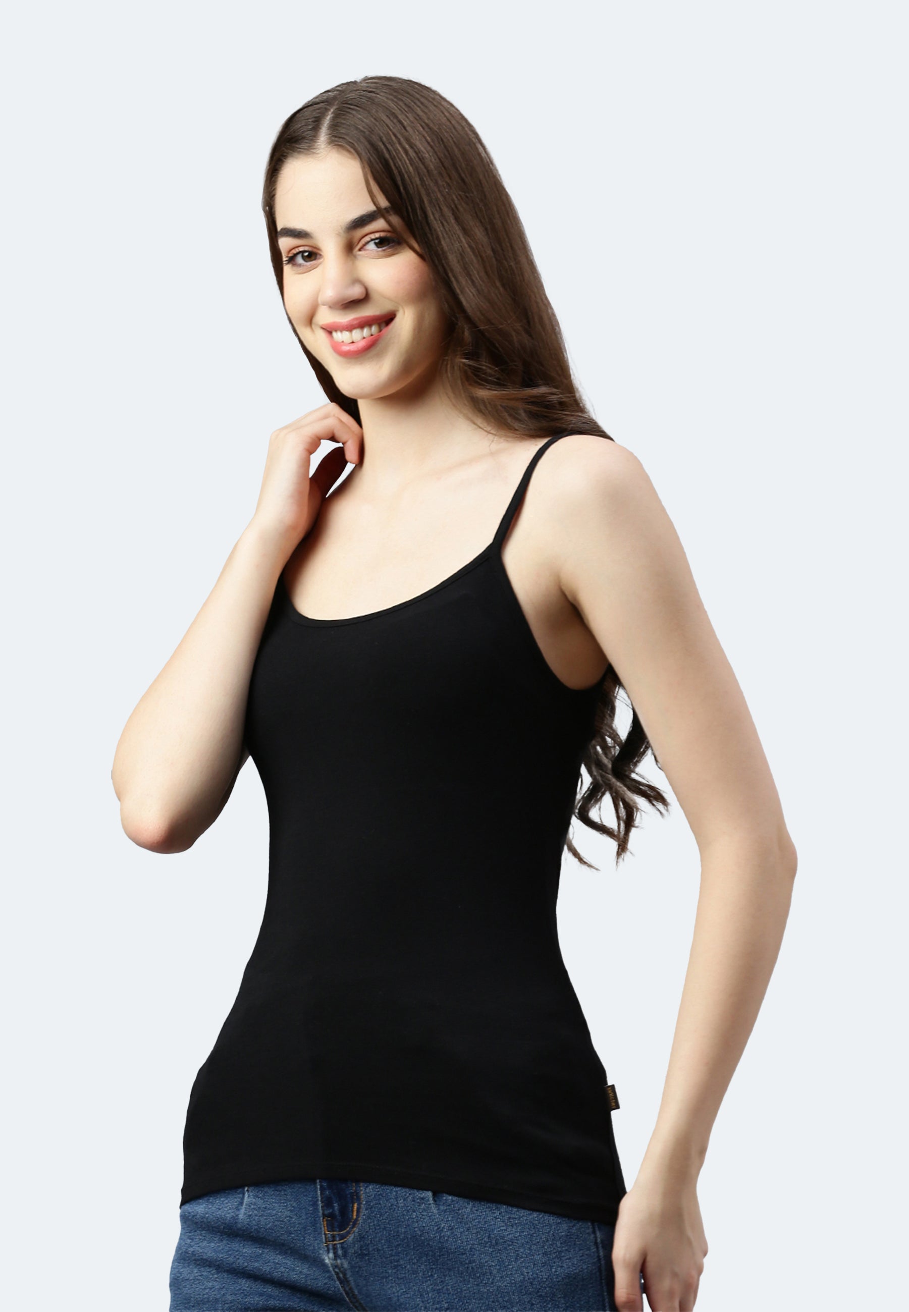 Stretch spaghetti top Muriel