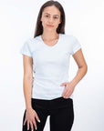 Ribbed T-shirt V-neck Efia 2855