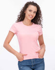 Ribbed T-shirt-round-neck-women-organic-cotton-pink-switcher