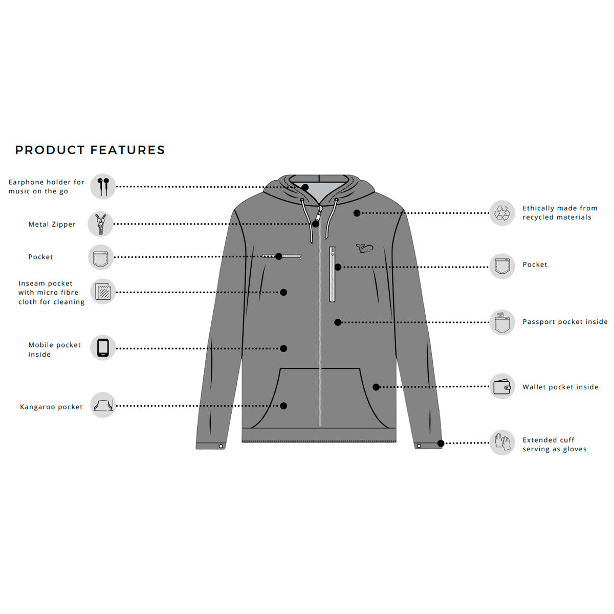 mens-moleson-recycled-cotton-polyester-zip-hoodie-Burgandy-Back